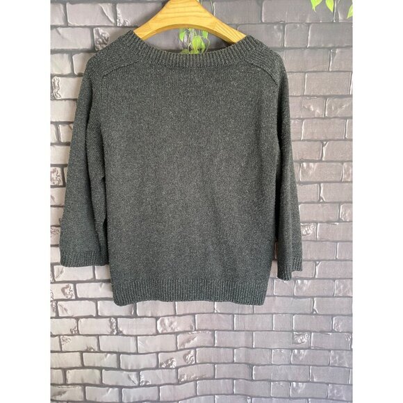 COPY - Cabi #3533Snap Front Cultured Pearl Button 3/4 Sleeve Knit Cardigan In S… - Picture 3 of 6